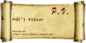 Pál Viktor névjegykártya